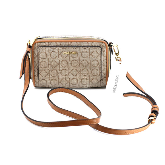 A8 NWT Auth CALVIN KLEIN Margot Monogram Logo Crossbody Shoulder Purse Bag $128 - Picture 1 of 4